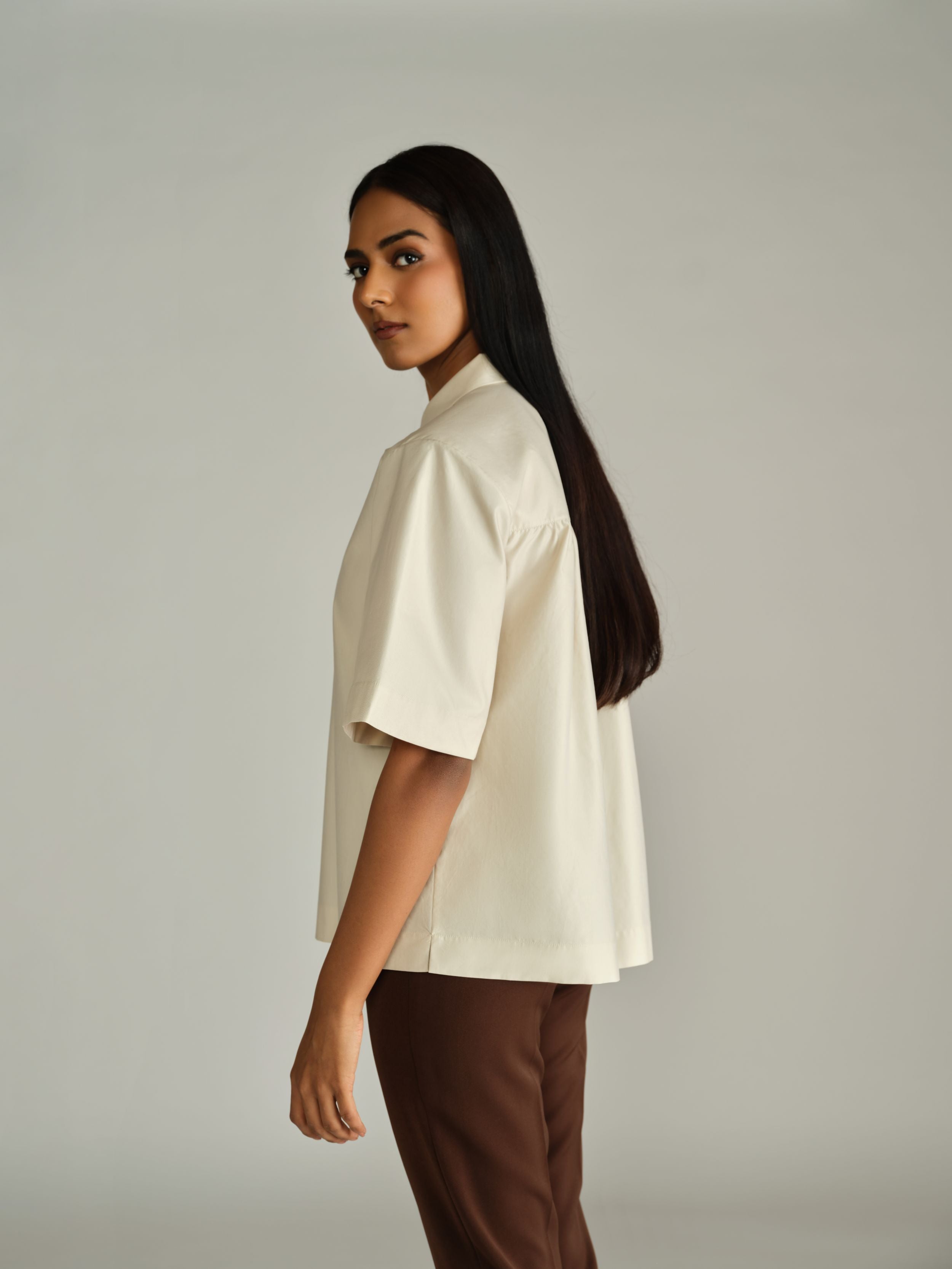 Fawn Egyptian Cotton Bowling Shirt