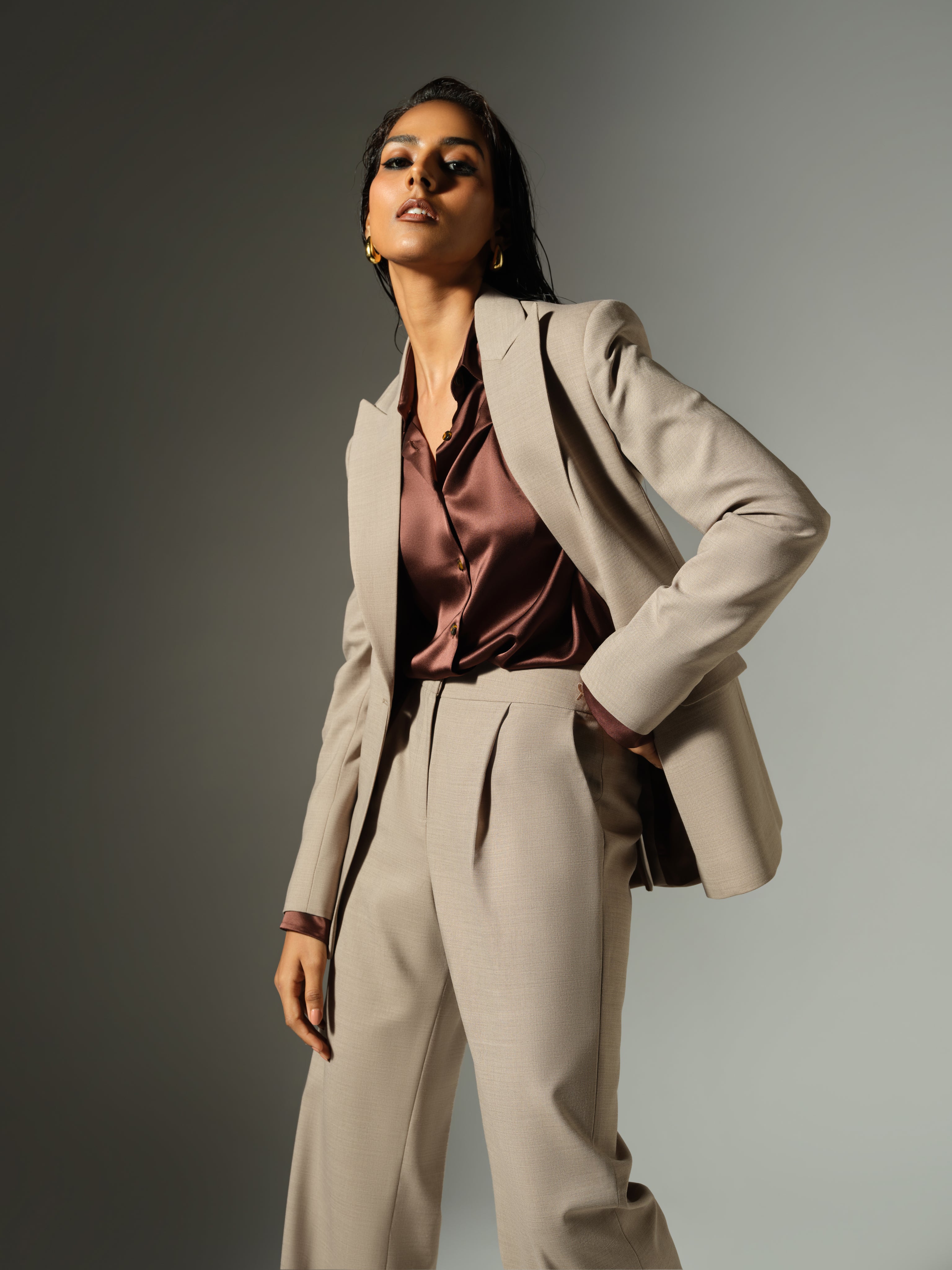 Tobacco Suiting Blazer