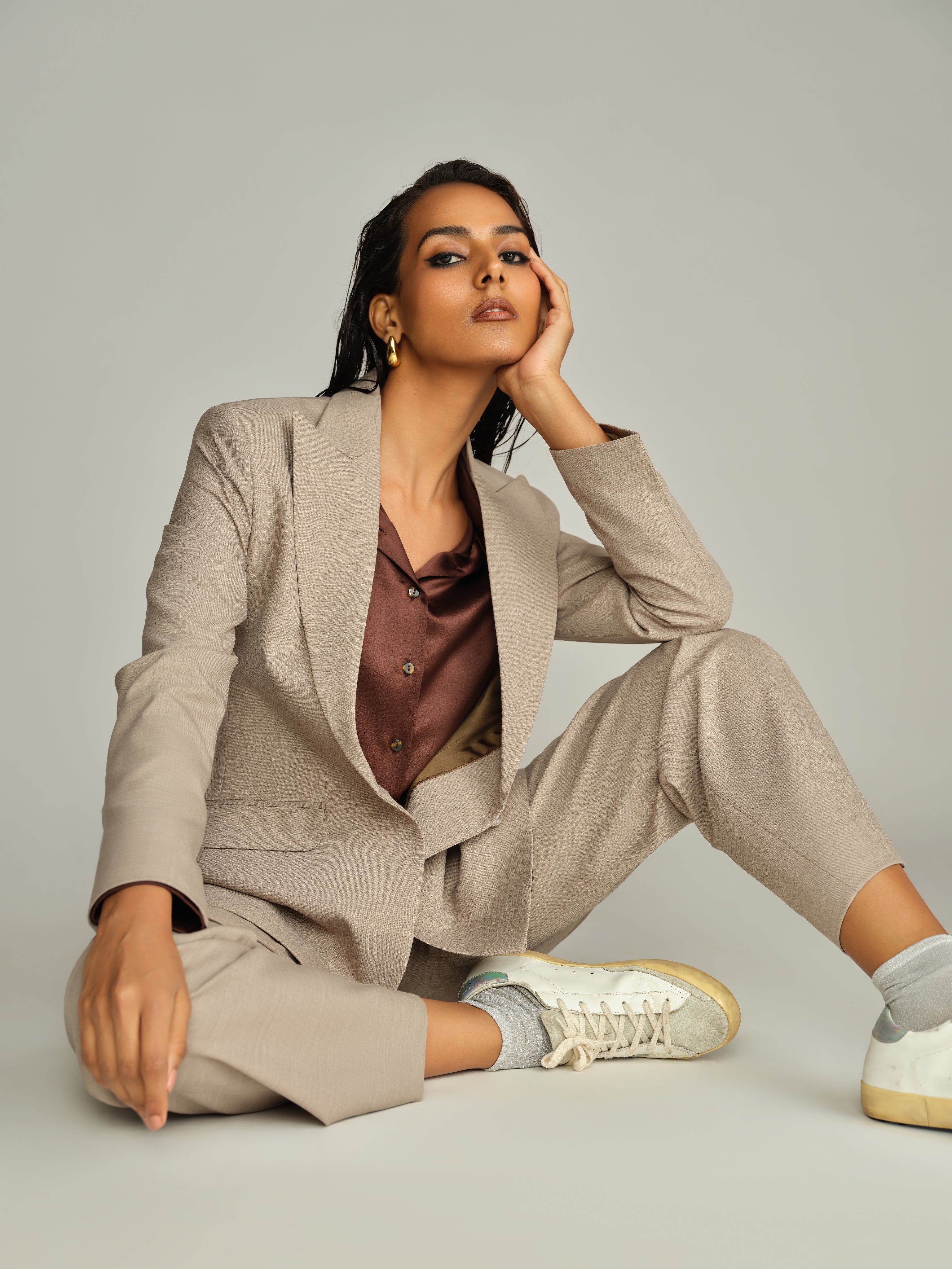 Tobacco Suiting Blazer