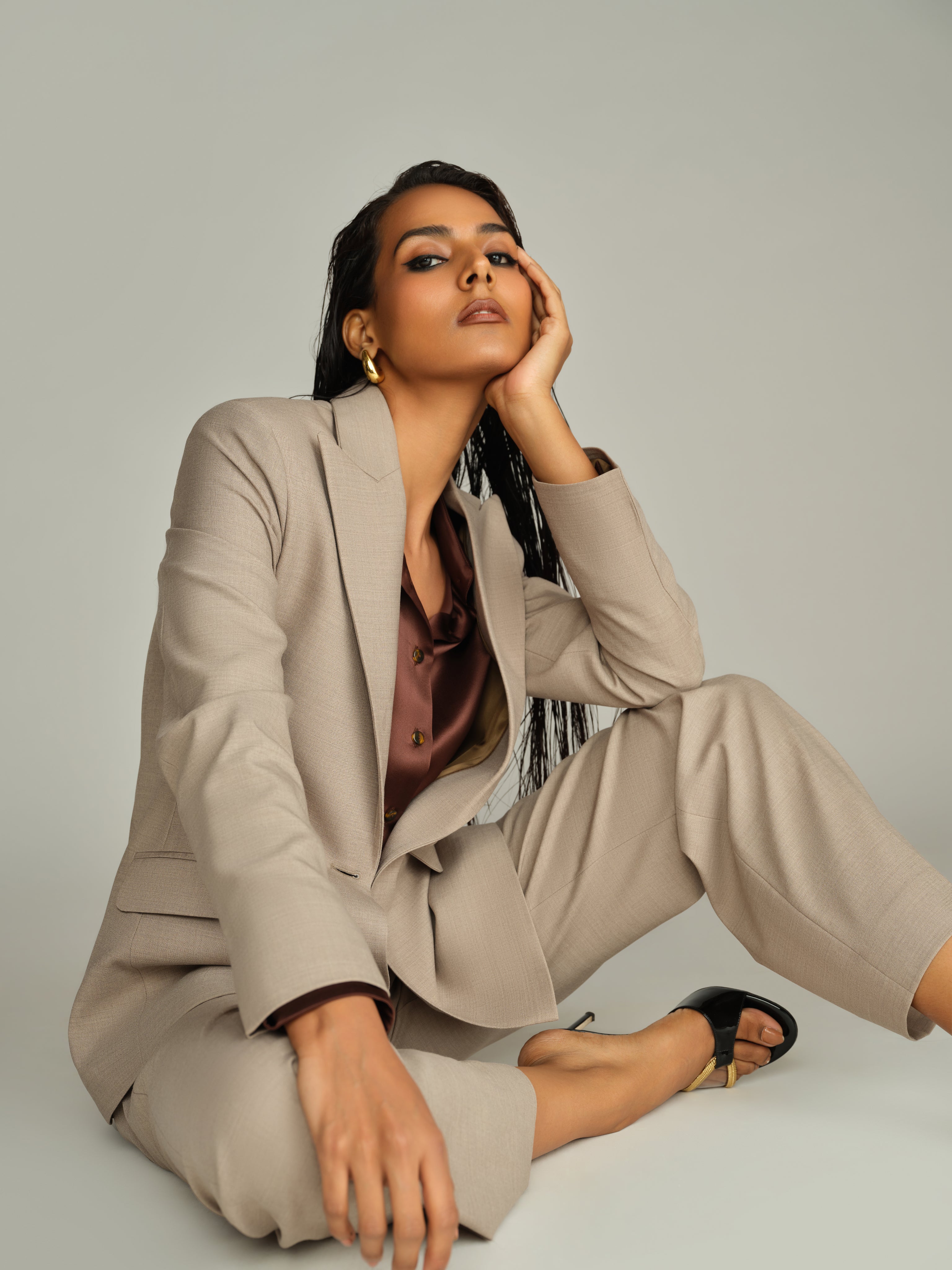 Tobacco Suiting Blazer