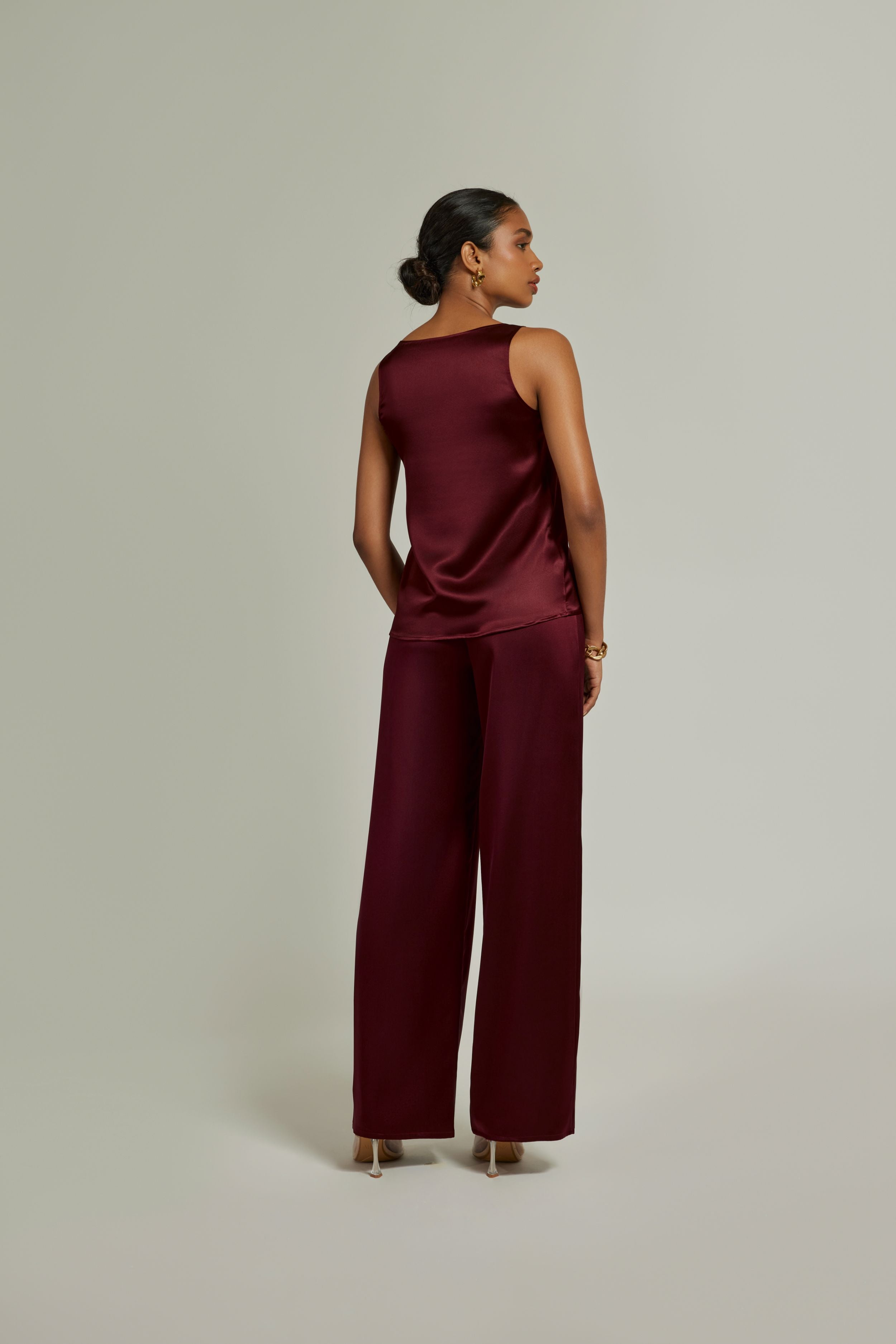 Burgundy Silk Camisole