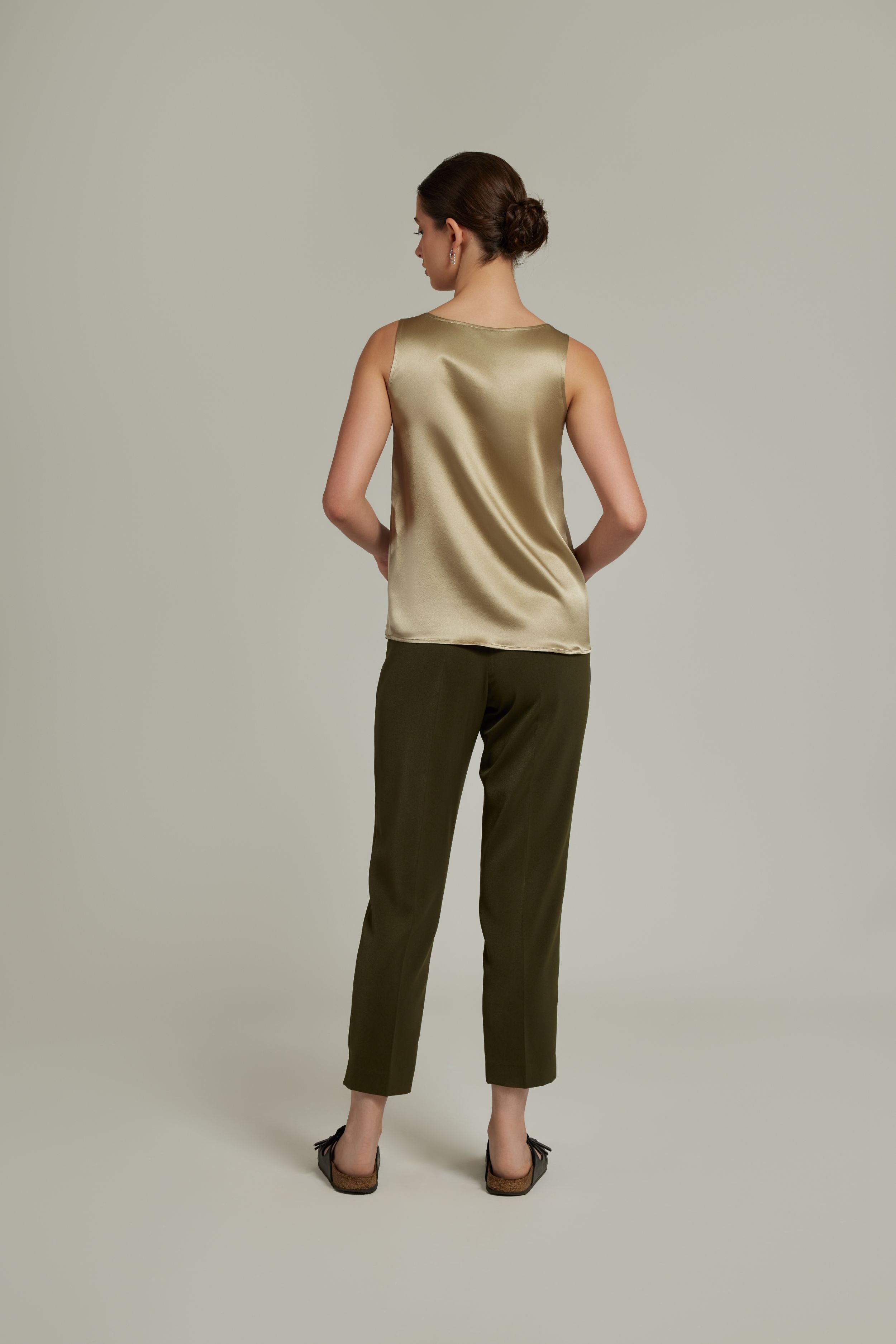 Olive Silk Camisole