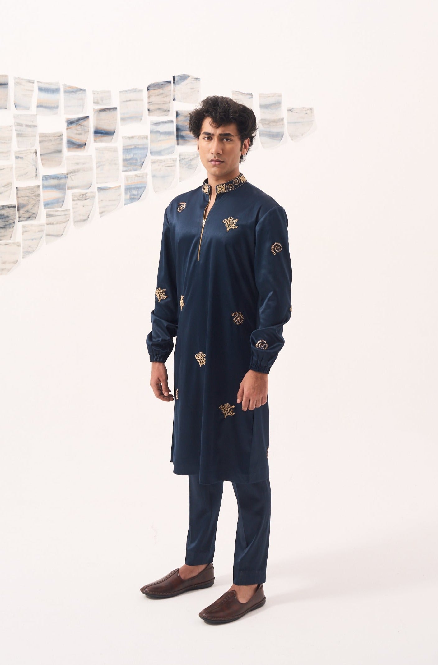 Blue Zardozi Kurta Set