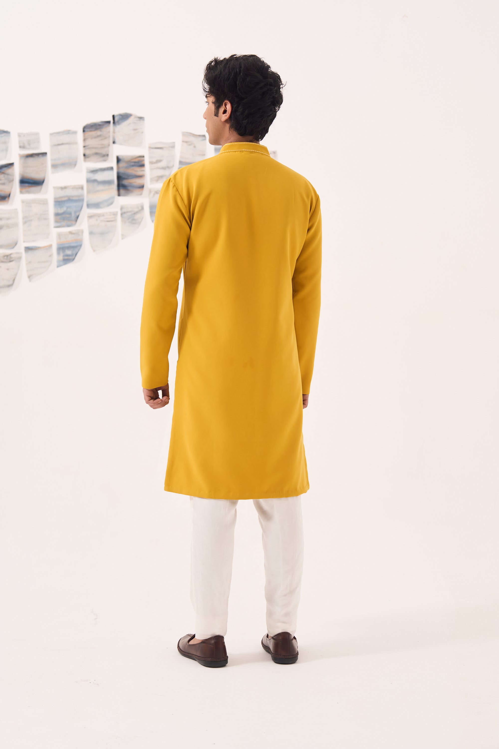 Haldi Mirror work Kurta Set