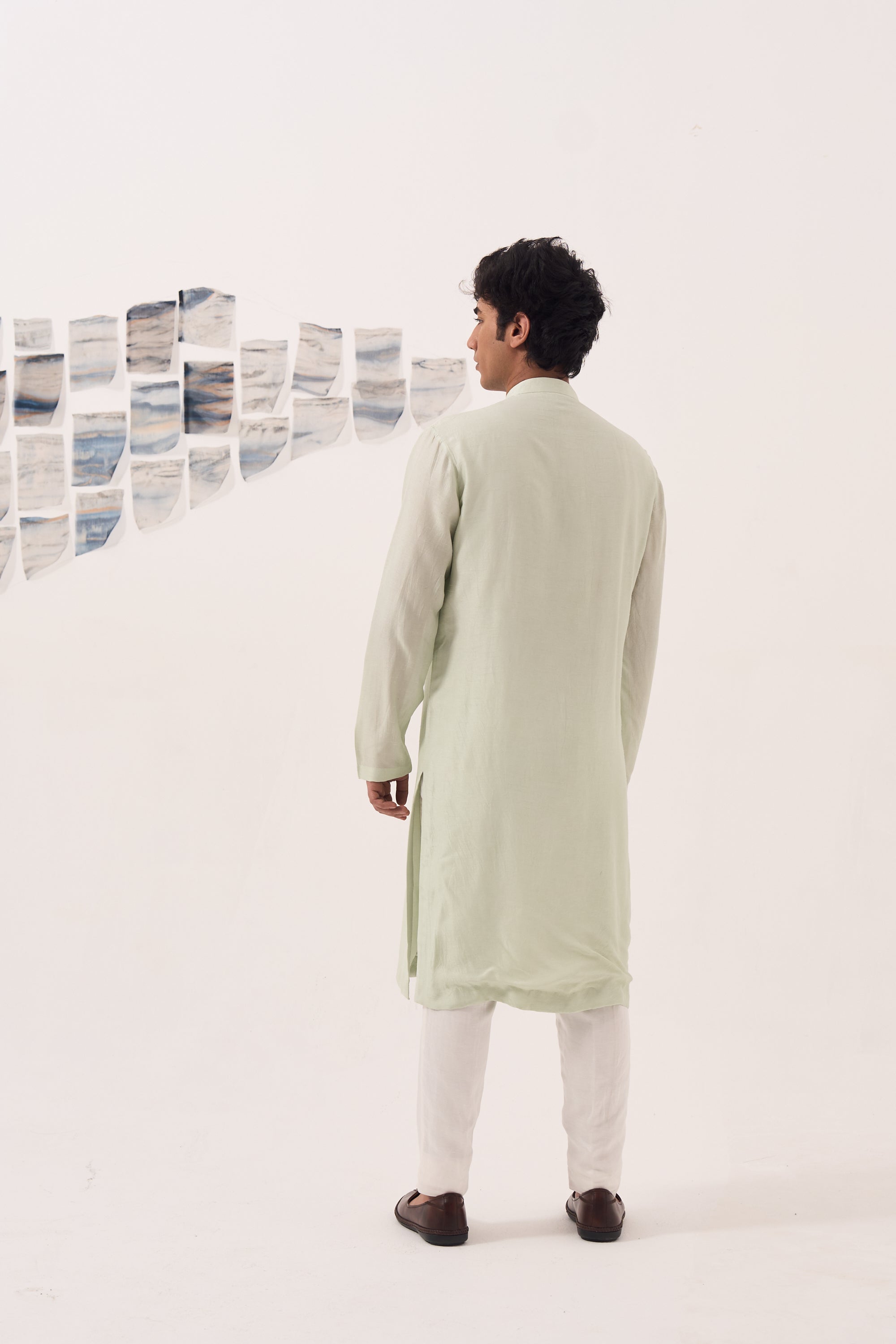 Festive Green Mirror Work Kurta Set