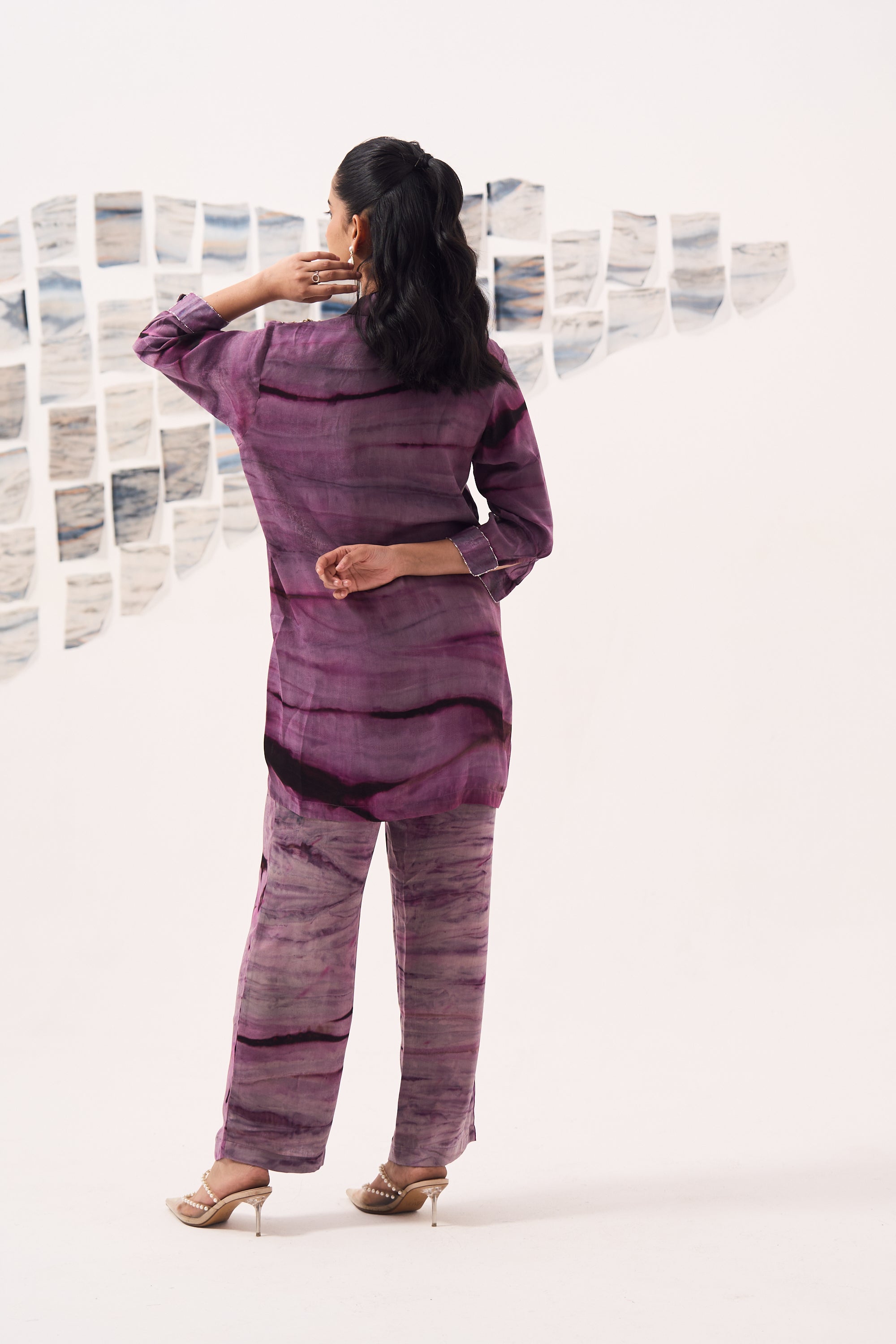 Lavender Co ord Set with Embroidered Detailing