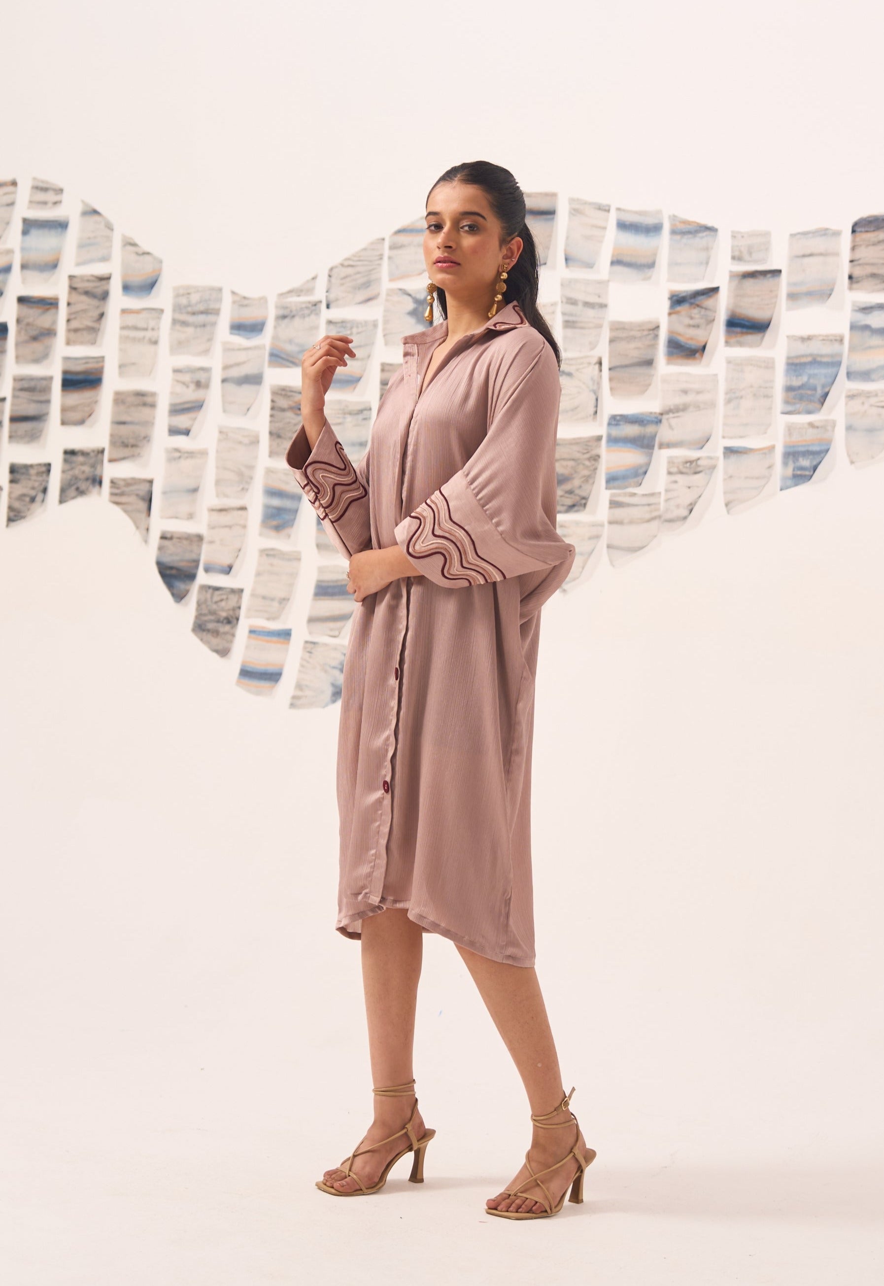 Embroidered Boxy Dress
