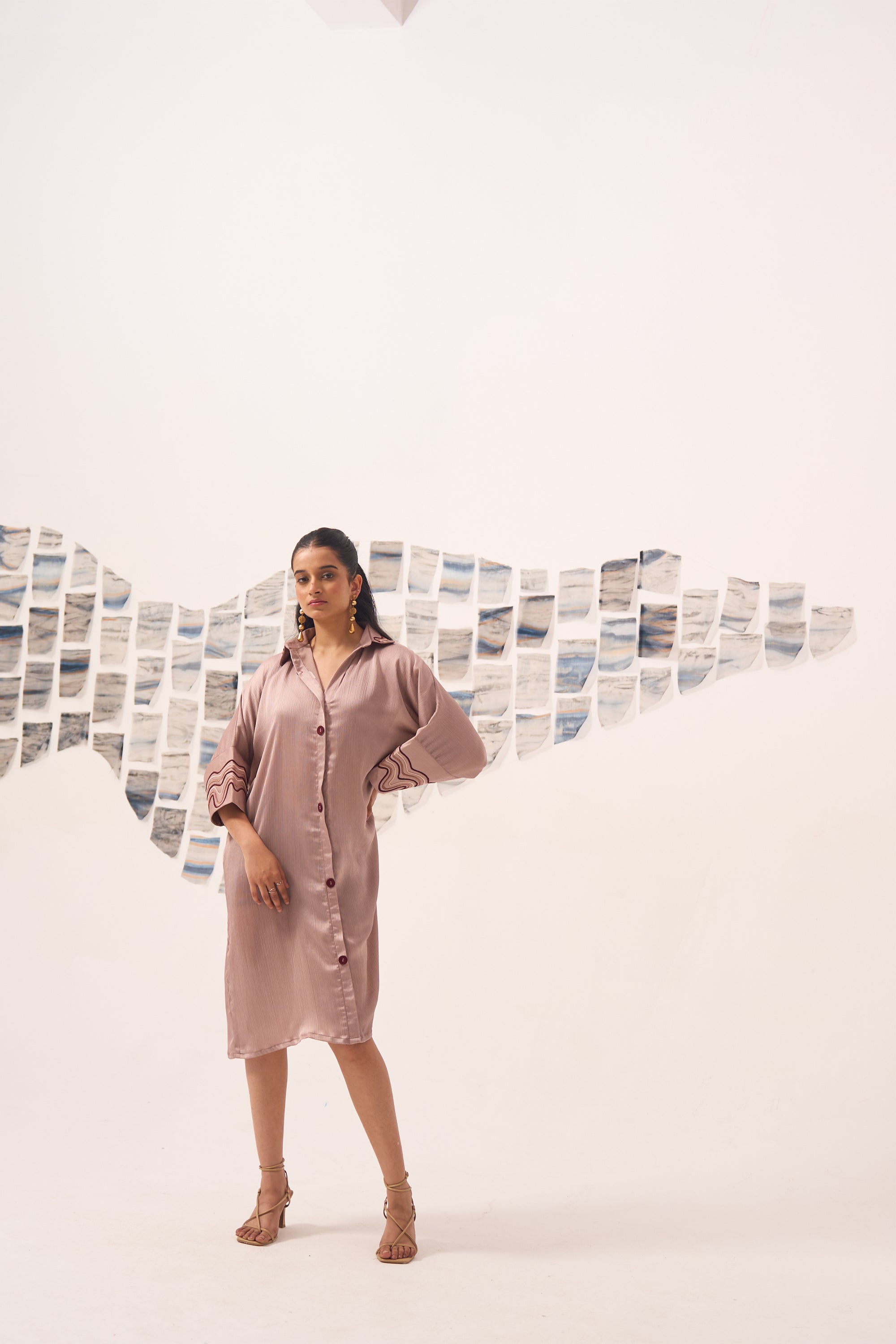 Embroidered Boxy Dress