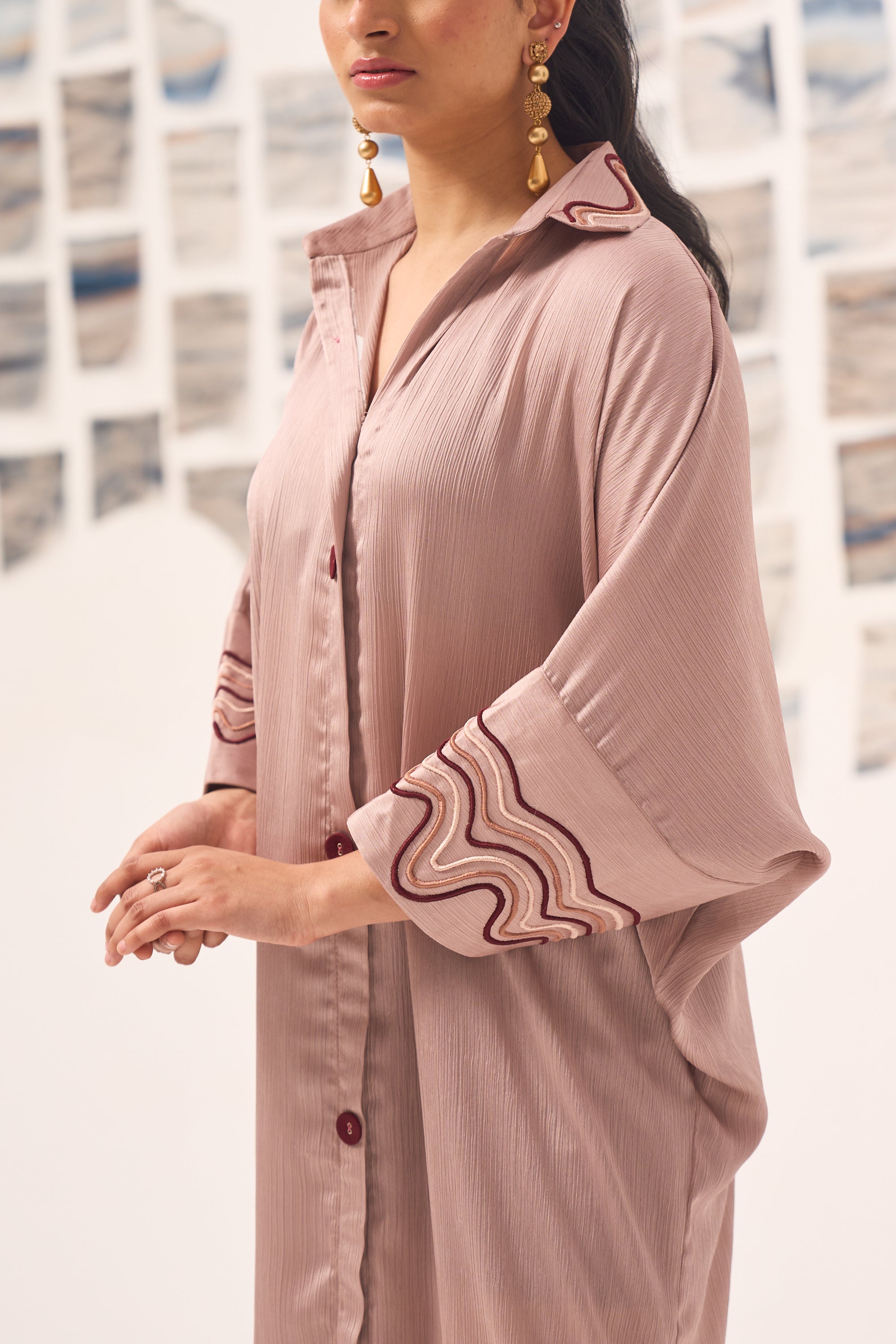 Embroidered Boxy Dress