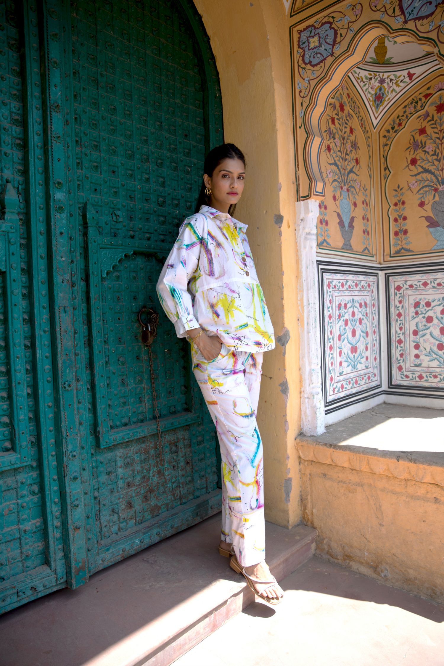 Snooze co-ord set In Paint Bucket Print